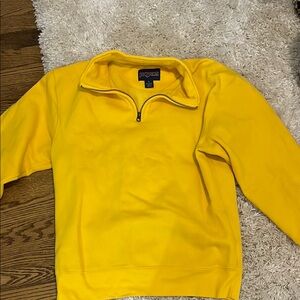 Jansport Yellow Zip Up Sweater Vibrant Casual Style
